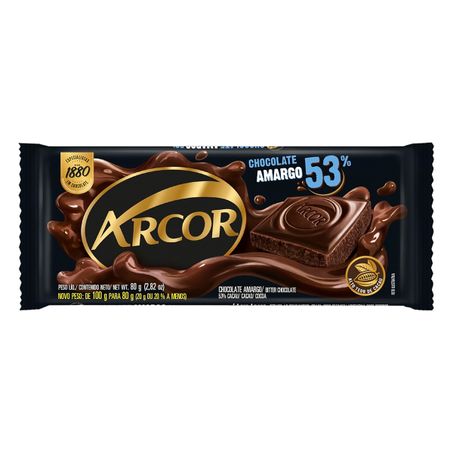 CHOCOLATE AMARGO 53% CACAU ARCOR