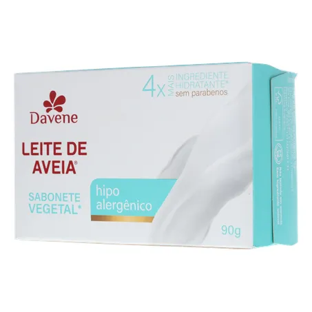 Sabonete Barra Vegetal Davene sem Perfume Leite de Aveia Clássico Caixa 90gr 360-21