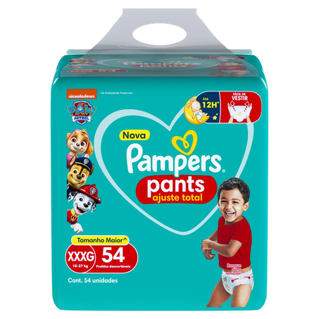 Fralda Pampers Pants Top Tam. M - 84 / G - 72 / XG - 66 / XXG - 60 / XXXG - 54