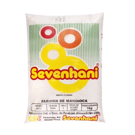 Farinha mandioca branca sevenhani 1kg