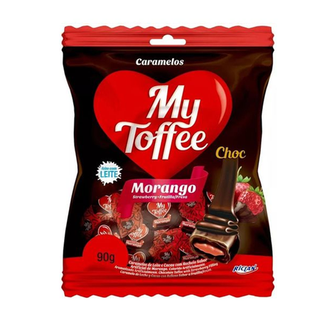 BALA CARAMELO MY TOFFEE CHOCOLATE RECH MORANGO 90G