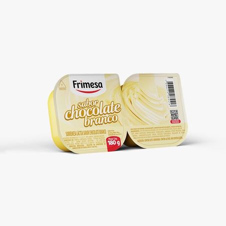 SOBREMESA LÁCTEA FRIMESA CHOCOLATE BRANCO BANDEJA 180G