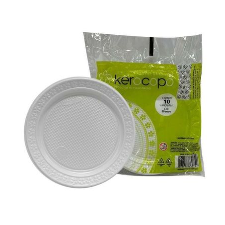 Pratos Kerocopo Branca 18o c/10un