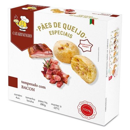 Pao de queijo bacon catarininho 288g