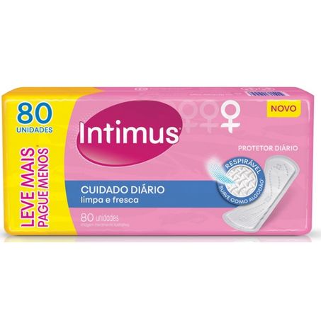 Pr.Protetor Diário  Intimus C/80 L+P- S/A Cuid.Diario