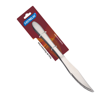 CINCO ESTRELAS FACA CHURRASCO INOX STAND C/3 22196