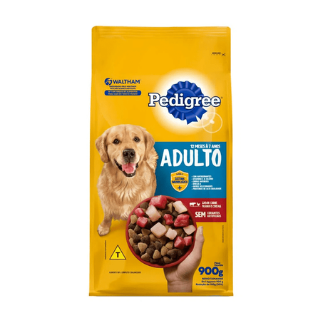 Ração pedigree carne e frango 900g