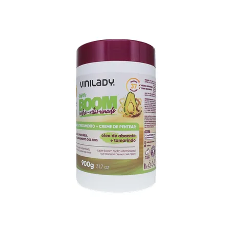 Creme de Tratamento 2 Em 1 Vinilady Boom Hidra e Vitaminado 900g 360-3