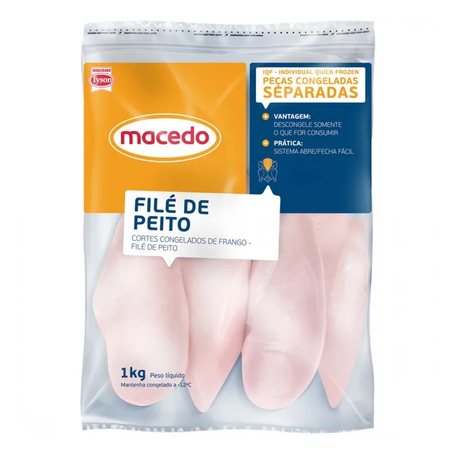 Filé de peito de frango macedo iqf