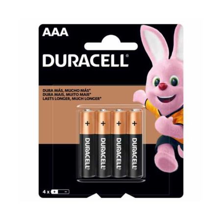 PILHA DURACELL ALCALINA AAA4 PEQUENA 4UN