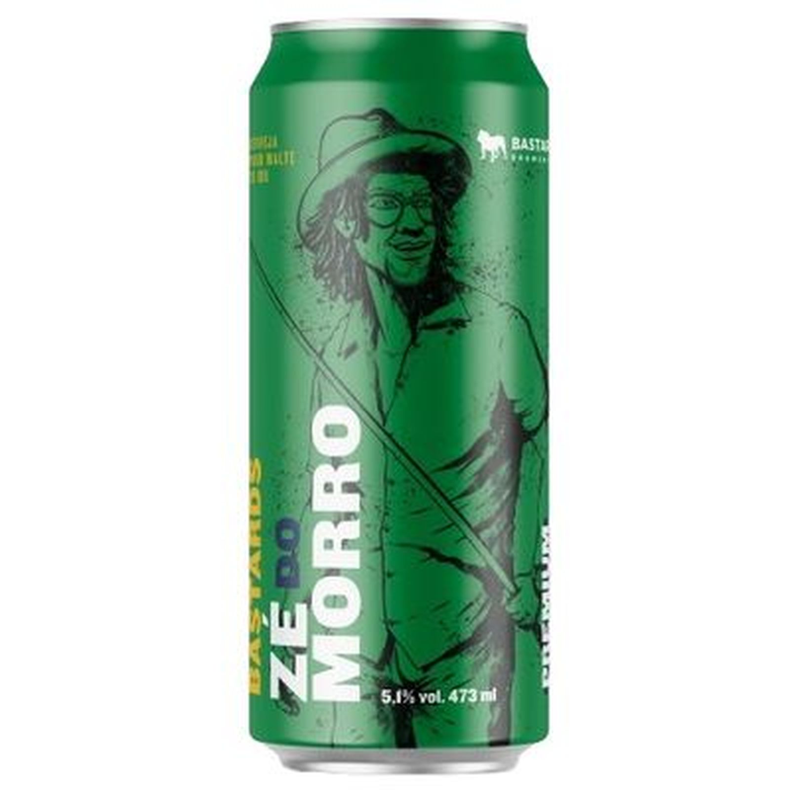 Cerveja bastards zé do morro premium lager lata 473ml