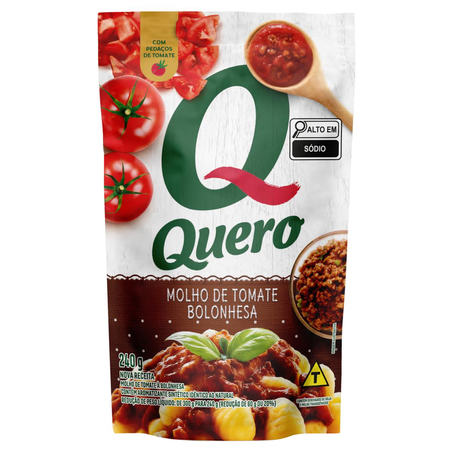 Molho de Tomate Quero 240g - Bolonhesa - Sachê
