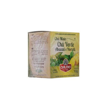 Chá Misto Chileno Chá Verde, Abacaxi, Hortelã e Erva-Mate Caixa com 10un - 10gr 360-53