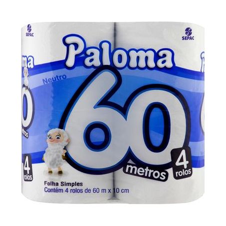 Papel Hig Fs Paloma 60m C/4