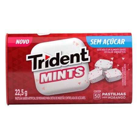 PASTILHA MORANGO ZERO AÇÚCAR TRIDENT MINTS