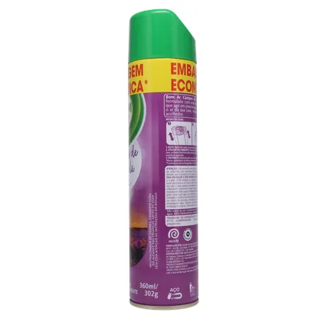 AROMATIZANTE AEROSOL BOM AR CAMPOS DE LAVANDA EMBALGEM ECONÔMICA 360ML  360-9