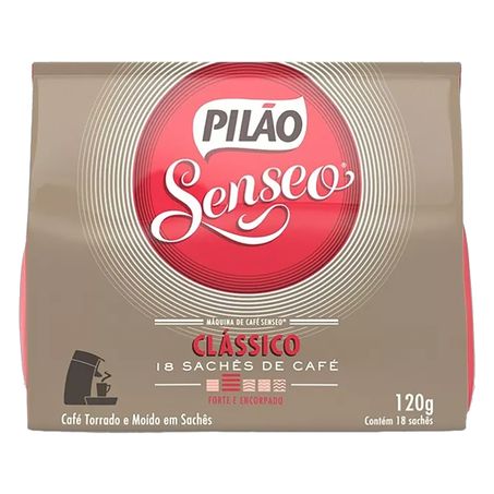 CAFÉ EM SACHÊ CLÁSSICO PILÃO SENSEO COM 18 UNIDADES
