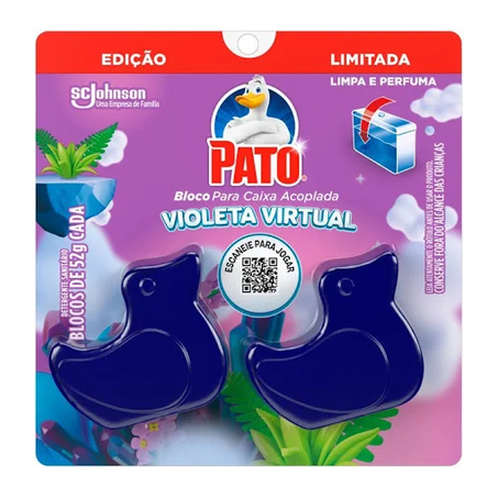 DESODORIZANTE PATO CAIXA ACOPLADA VIOLETA 2 UNIDADE/52G