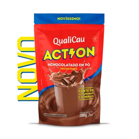 Achocolatado em po qualicau action 200g