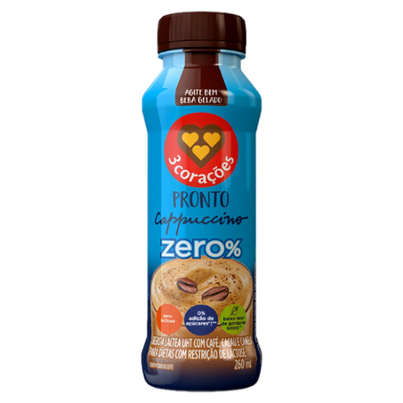 Bebida Láctea 3 Corações 260ml - Cappuccino - Balance