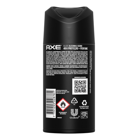 Antitranspirante Aerosol Axe Black 152ml 360-5