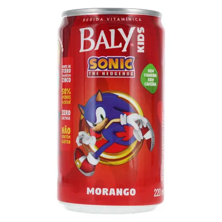 Bebida baly kids sonic morango 220ml