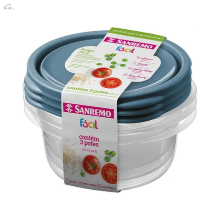 CJT POTE SANREMO 3X620ML REDONDO