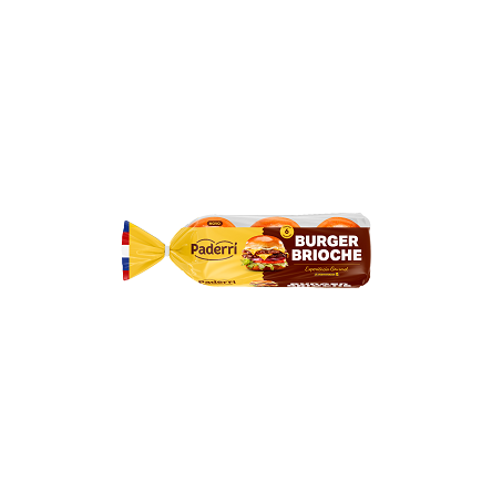 PAO PADERRI HAMBURGUER BRIOCHE 375G