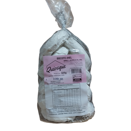Biscoito quiosque rosquinha anel 325g