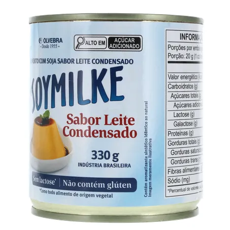 Alimento À Base de Soja Soymilke Sabor Leite Condensado Sem Lactose Lata 330gr 360-3