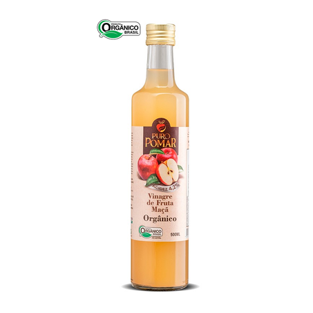 VINAGRE DE MAÇÃ PURO POMAR ORGÂNICO 500ML 4,2%ACI