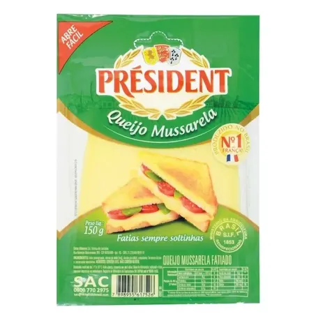 Queijo Mussarela President Fat Extra 150G