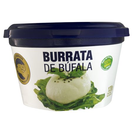 Queijo burrata de búfala búfalo dourado