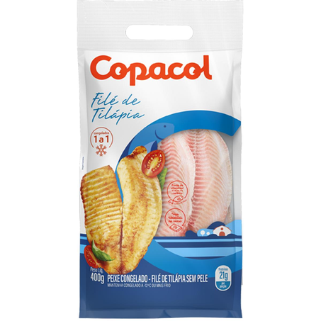 Filé de Tilápia Copacol 400g - Congelado - IQF