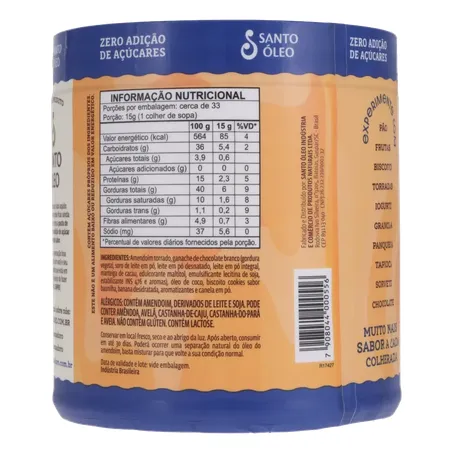 Pasta amendoim santo oleo banoffee 500g 360-17