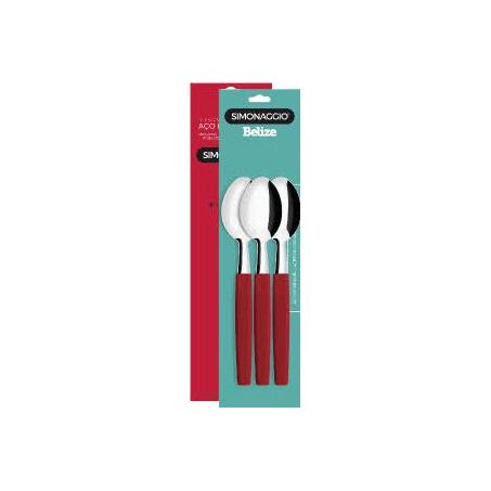 COLHER BELIZE 6 PC VERMELHO