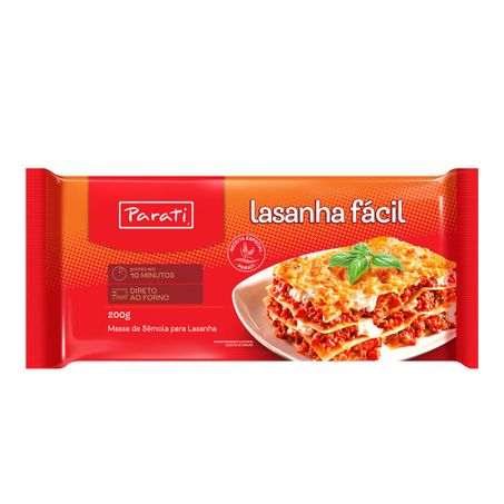 Massa de sêmola para lasanha parati