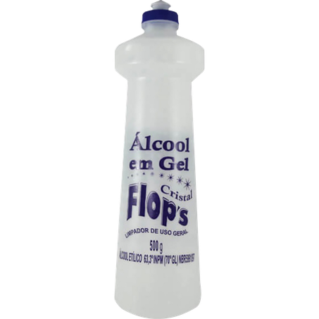 Alcool em gel 65 inpm flops cristal 500g