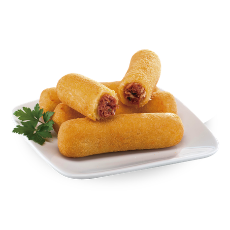 Salgado Oyshi Un Frito Grande Bolinho Carne Seca Mandioca