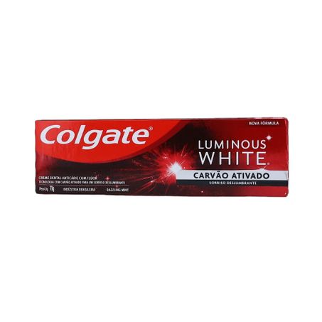 Creme Dental Carvão Ativado Dazzling Mint Colgate Luminous White Caixa 60g 360-1