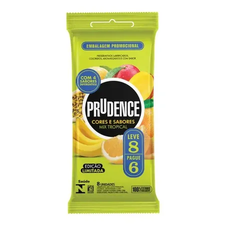 PRESERVATIVO PRUDENCE MIX TROPICAL LEVE 8 PAGUE 6