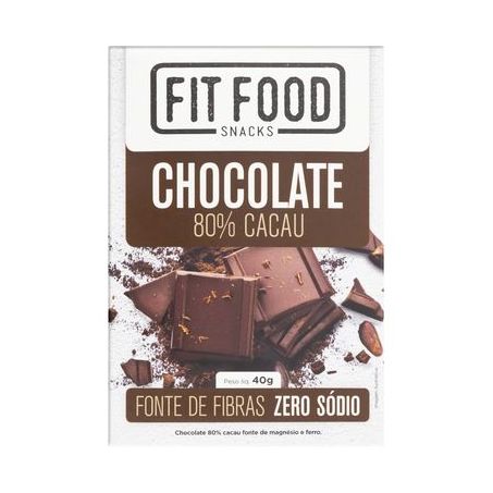 CHOCOLATE FIT FOOD CACAU 80% 40G