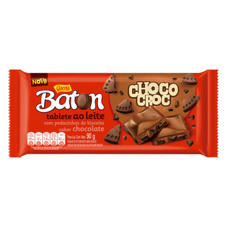 Choc garoto tablete baton crocante 80g
