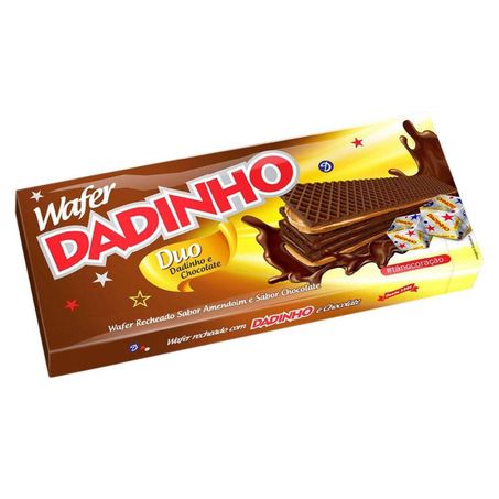 Wafer Dadinho 90g Amendoim/Chocolate