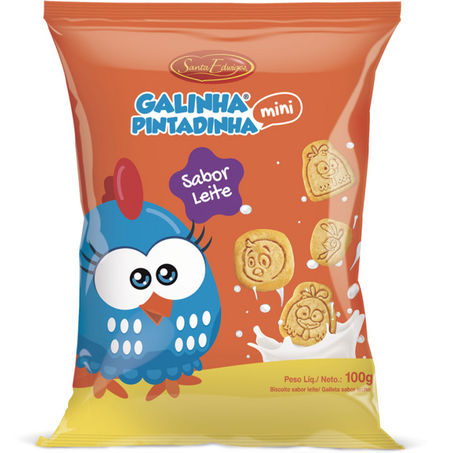 Bisc santa edwiges 100g leite galinha pintadinha