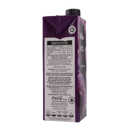 BEBIDA DEL VALLE 100% UVA TP 1L 360-48