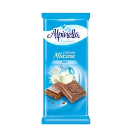 CHOC BAR ALPINELLA 100G MILK CHOCOLATE