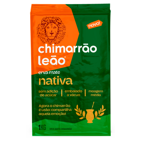 Erva-Mate Chimarrão a Vácuo Leão Nativa Pacote 1kg