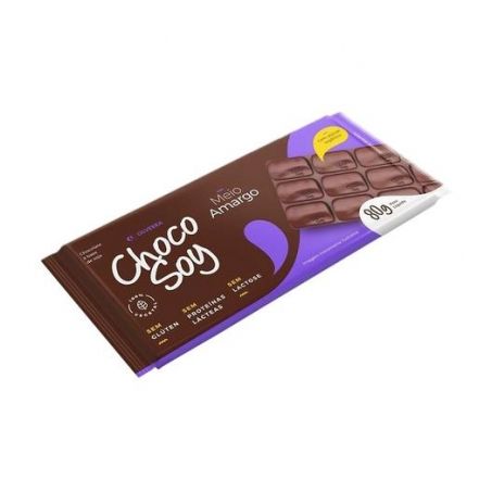 CHOCOLATE OLVEBRA CHOCOSOY MEIO AMARGO 80G