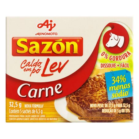 Caldo em Pó Carne Sazón Lev